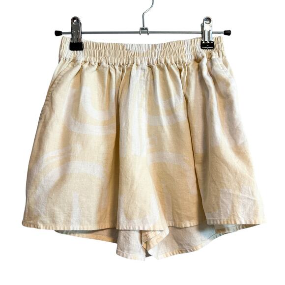 Sabo Skirt Linen Blend Pull On Printed Shorts Size XS - Picture 1 of 12